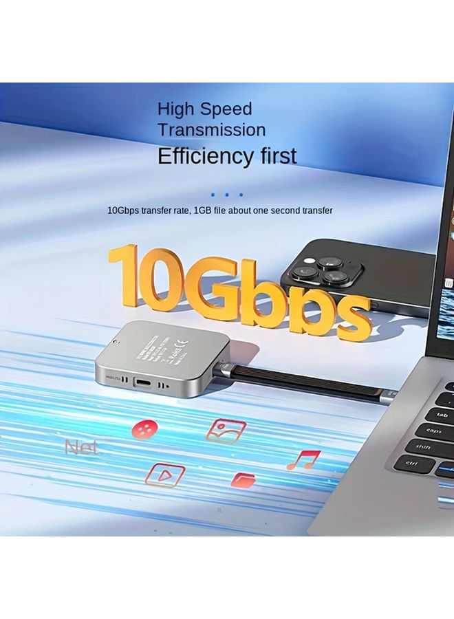 2TB Magnetic Aluminum Hard Drive Enclosure With Turbo Fan Cooling 10Gbps Transfer Dual Type C Ports PD100W Fast Charging - Image 5